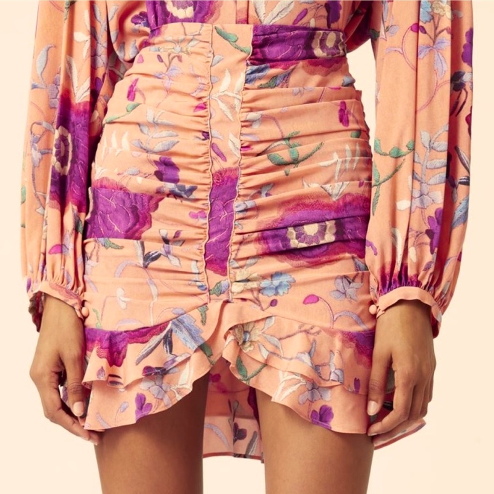 Isabel Marant JUPE Milendi Skirt in Papaya $690